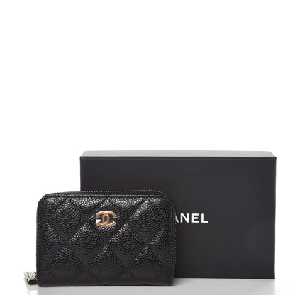 Chanel Caviar Quilted Zip Coin Purse Black 8 of 8