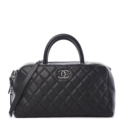 Chanel Caviar Quilted Large Coco Handle Bowling Bag Black 1 of 9