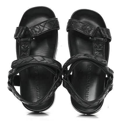 Bottega Veneta Nappa Intrecciato Trip Sandals 36 Black 2 of 8