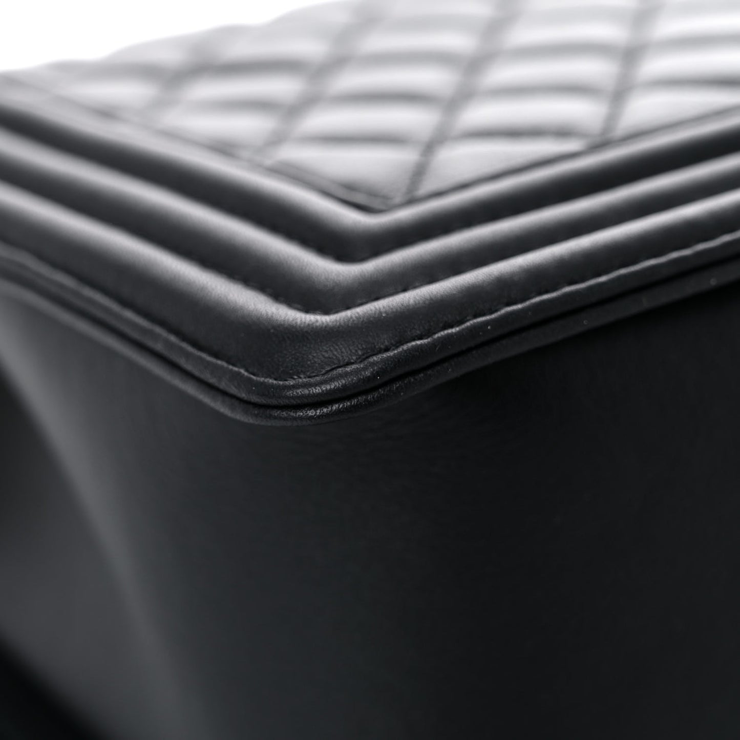 Calfskin Quilted New Medium Boy Flap Black