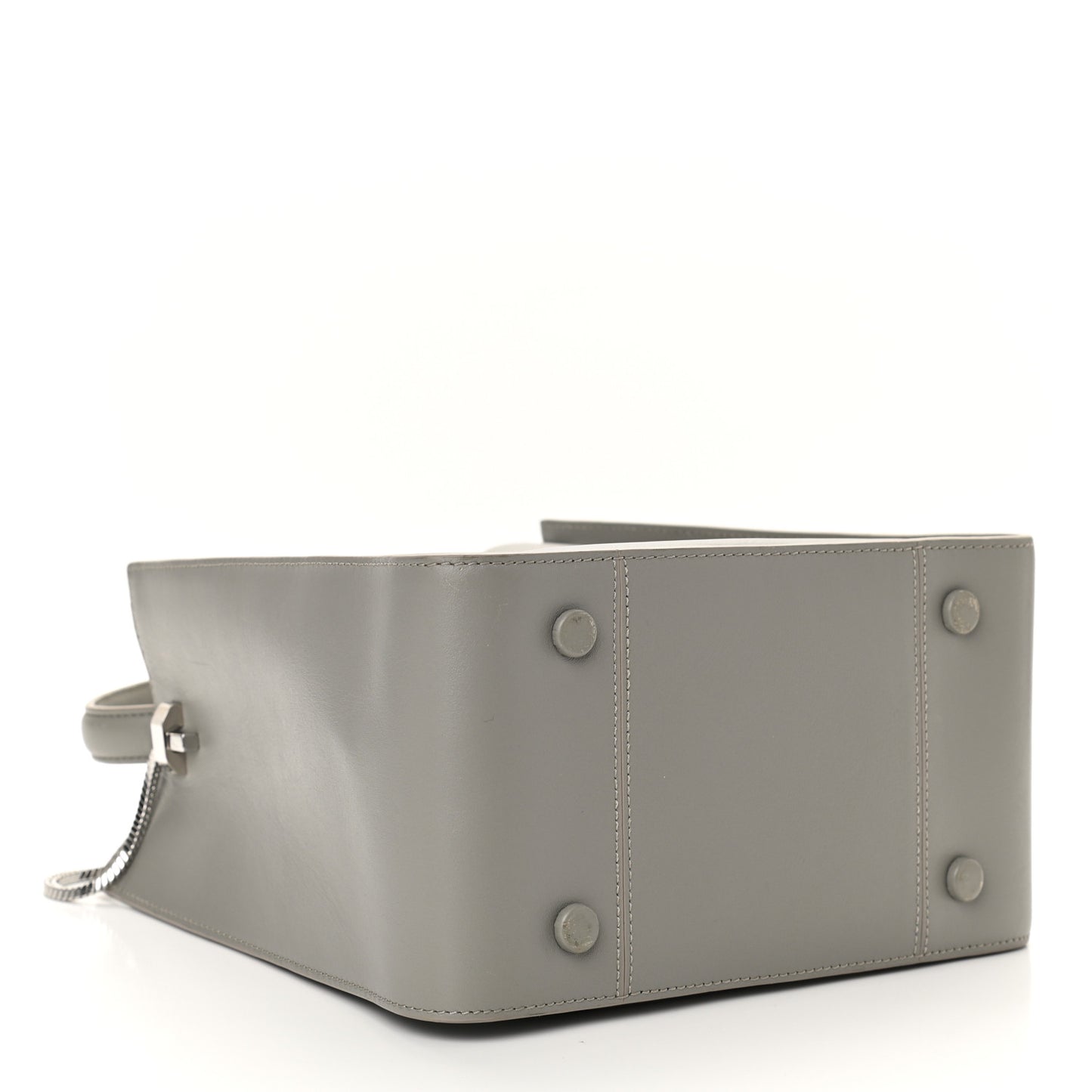 Smooth Calfskin Small Soleil Bucket Bag Cement