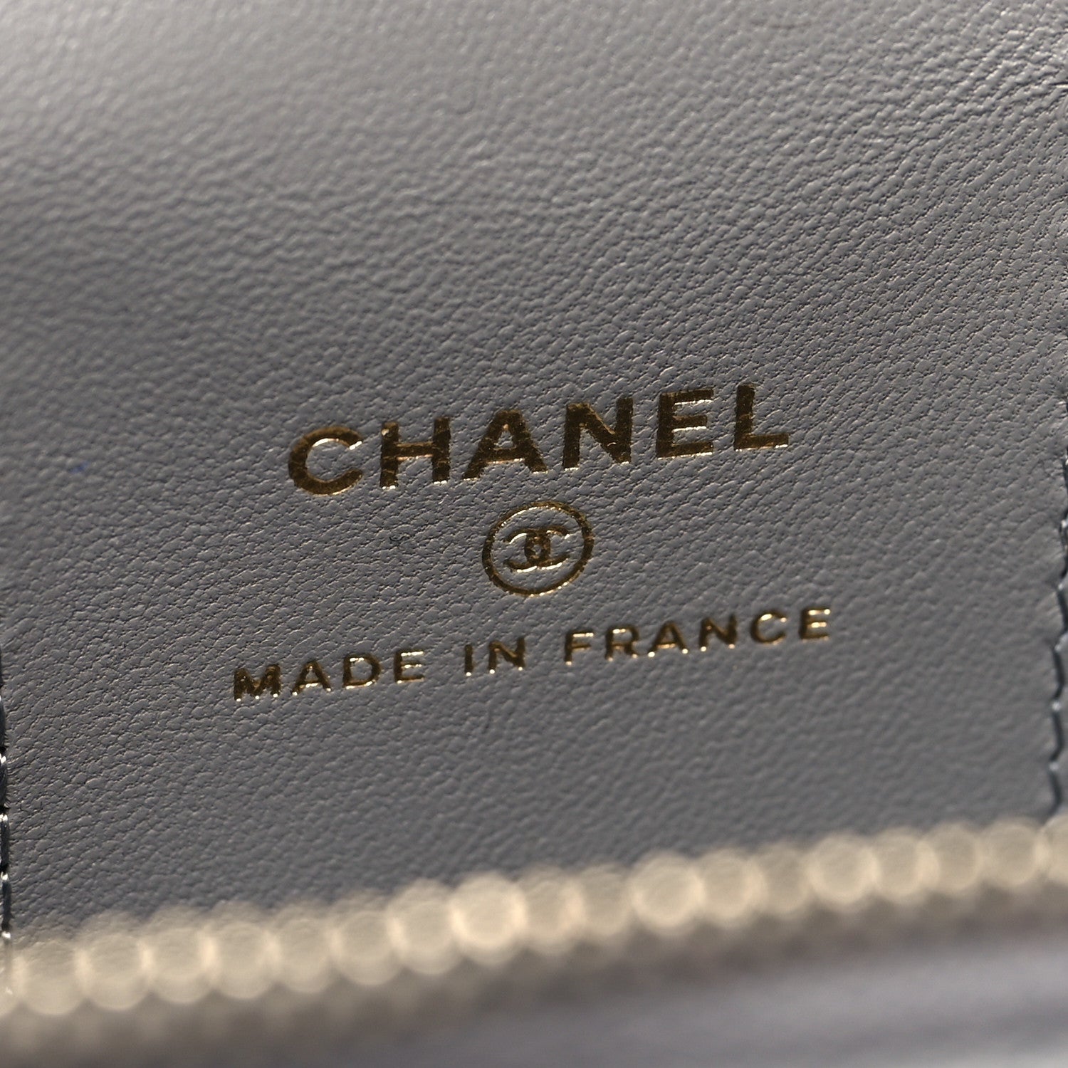 Chanel Lambskin Quilted Metal Mini Top Handle Vanity Case With Chain Grey 6 of 12