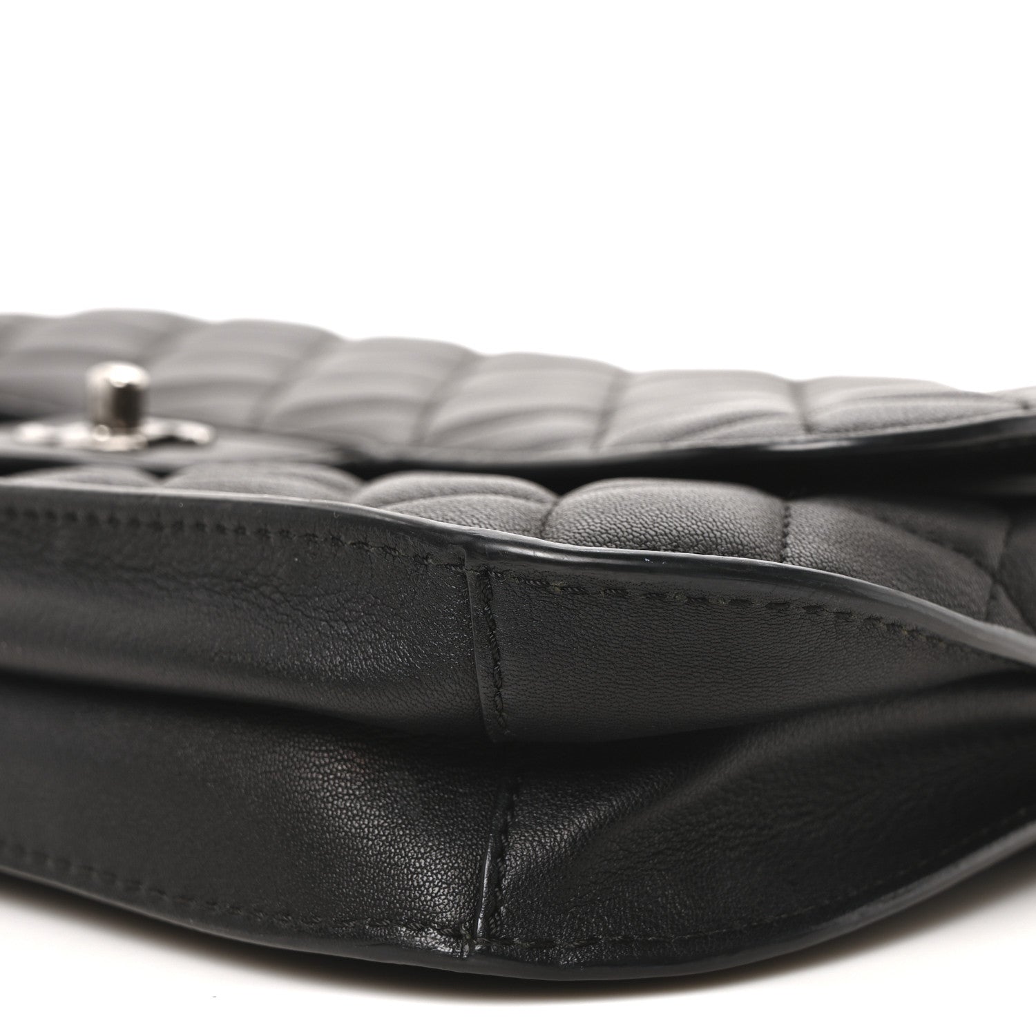 Chanel Metallic Goatskin Quilted Rock In Rome Flap Black 10 of 10