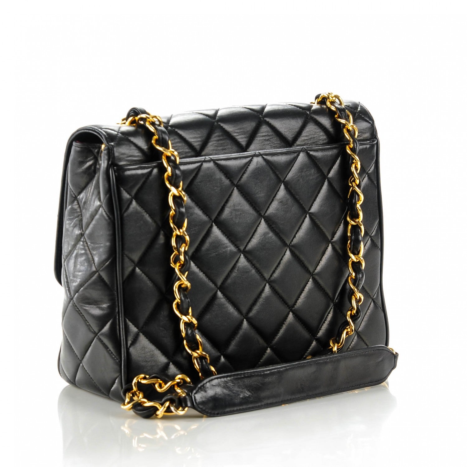 Chanel Lambskin Quilted Medium Single Flap Black 3 of 9