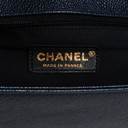 Chanel Pearly Caviar Quilted New Medium Boy Flap Navy 6 of 8