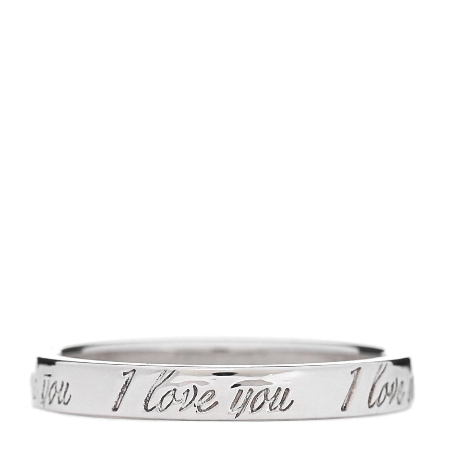 Sterling Silver I Love You Band Ring 53 6.5
