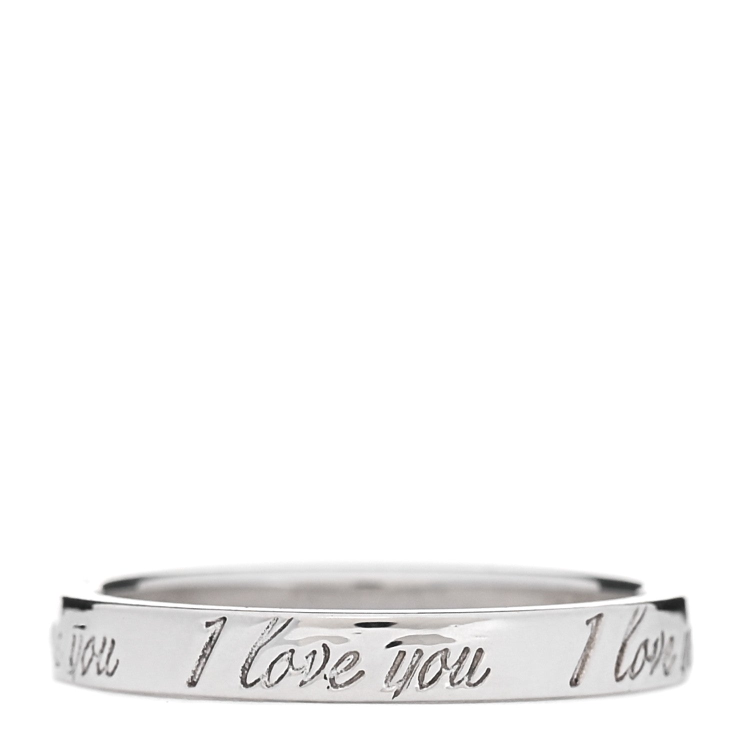 Tiffany Sterling Silver I Love You Band Ring 53 6.5 3 of 5
