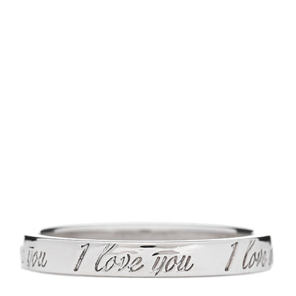 Tiffany Sterling Silver I Love You Band Ring 53 6.5 3 of 5