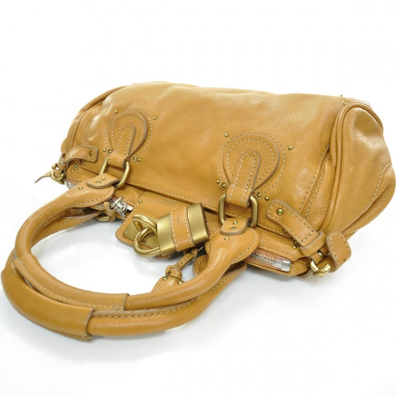 Leather Paddington Satchel Tan