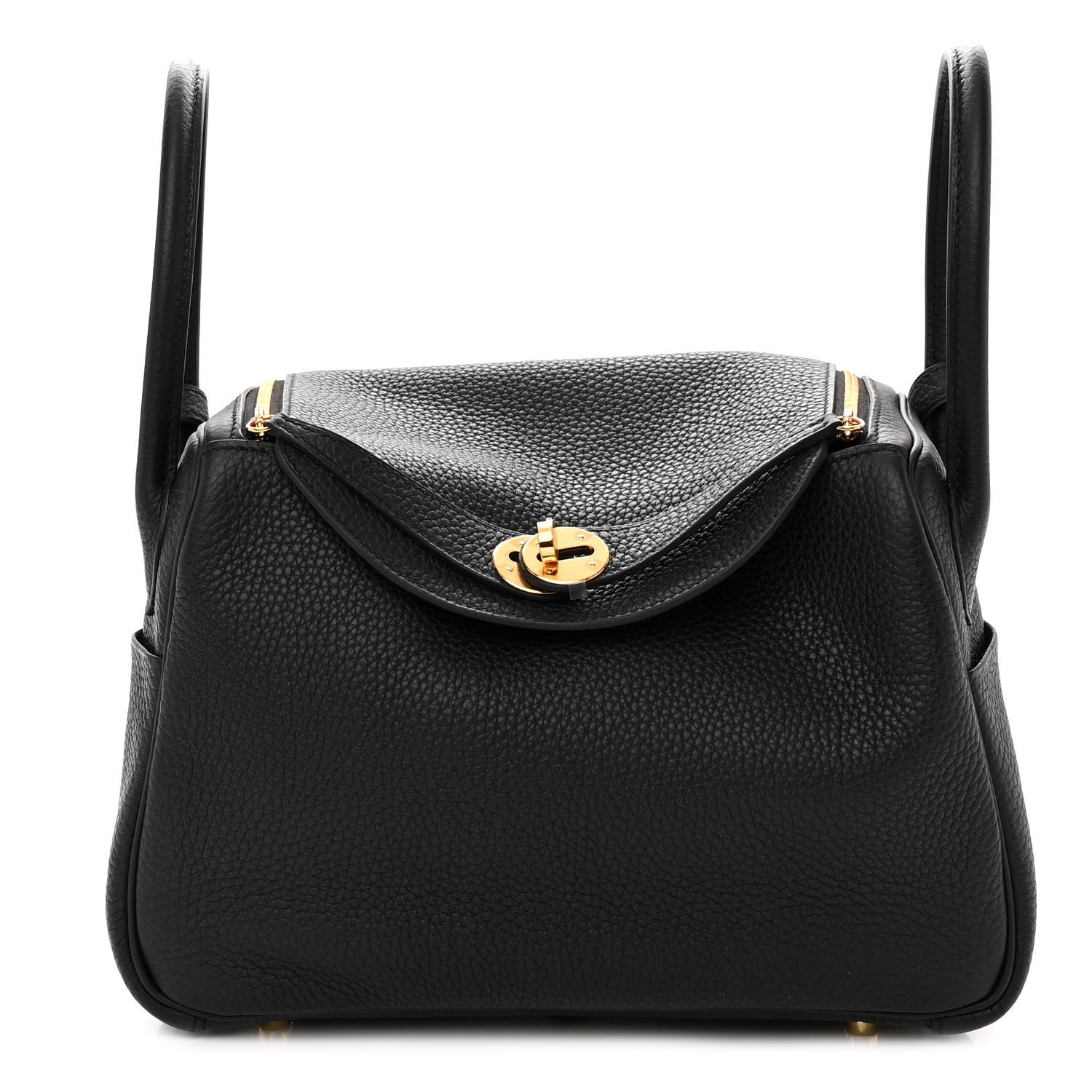 Hermes Taurillon Clemence Lindy 26 Black 1 of 11