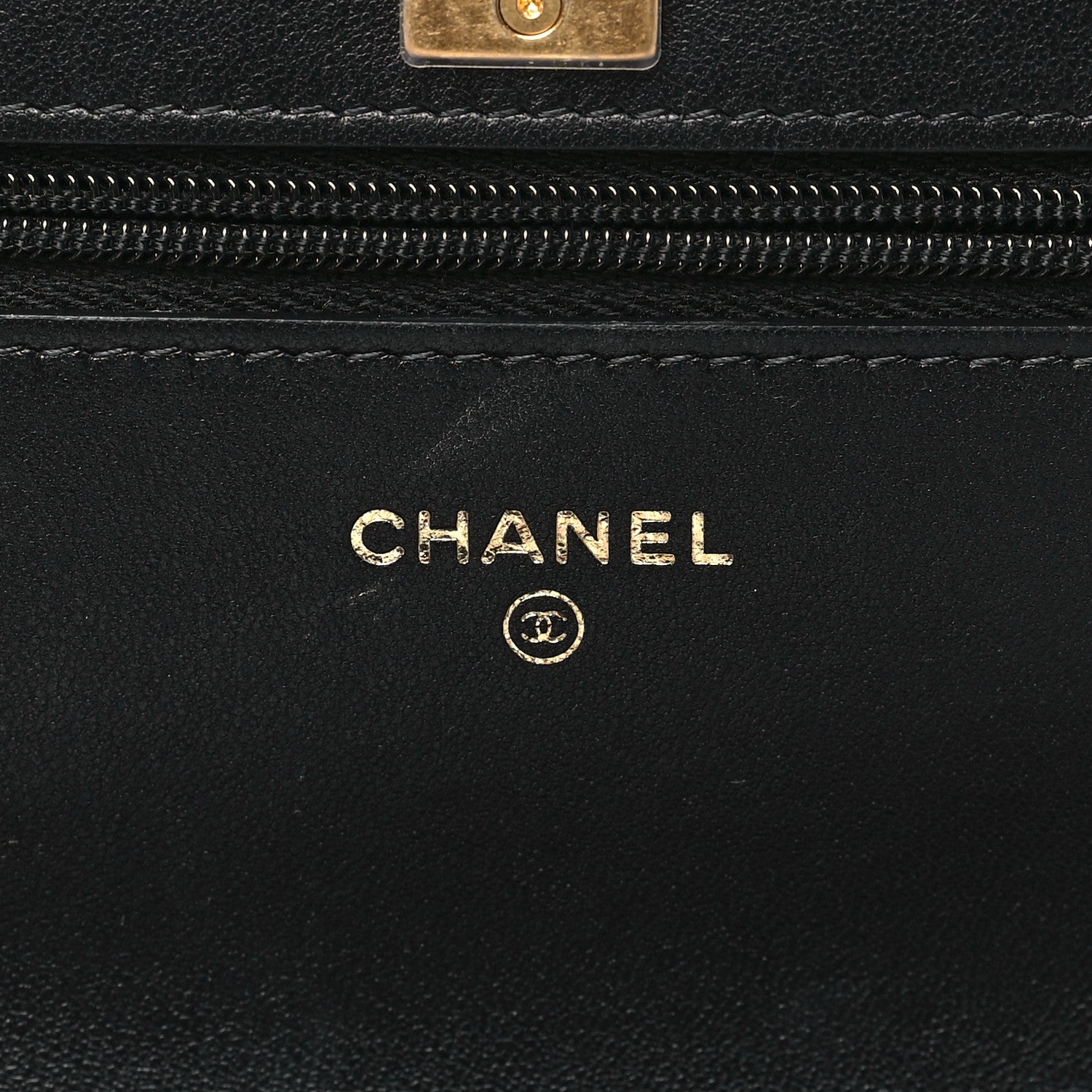 Chanel Lambskin Quilted Sweet Camellia Wallet On Chain WOC Black 6 of 13