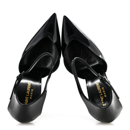 Saint Laurent Patent Zizi D'Orsay Pump 39 Black 2 of 10