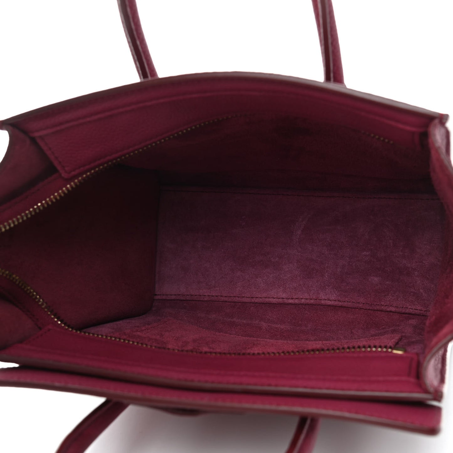 Drummed Calfskin Nano Luggage Plum