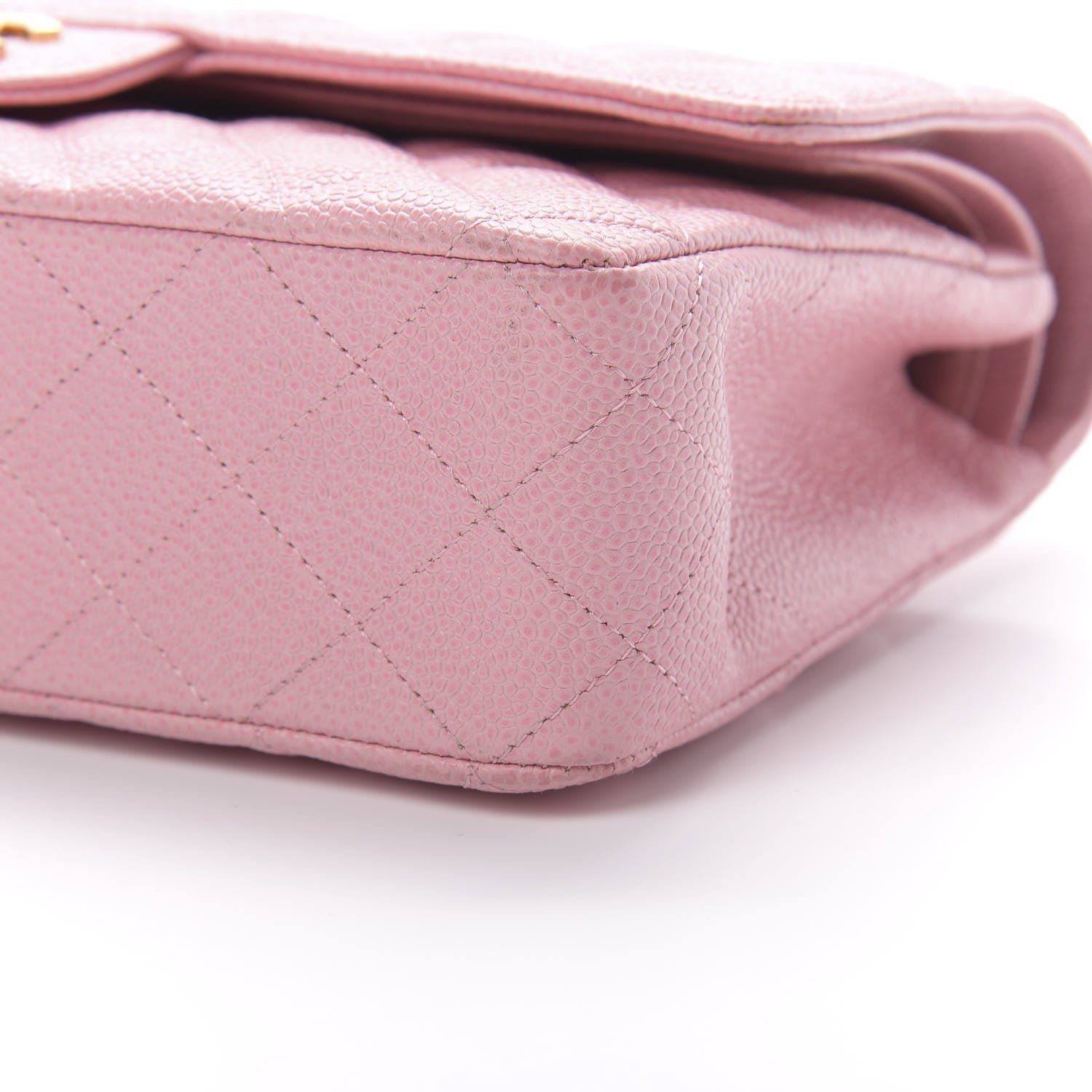 Chanel Caviar Quilted Medium Double Flap Pink 10 of 12
