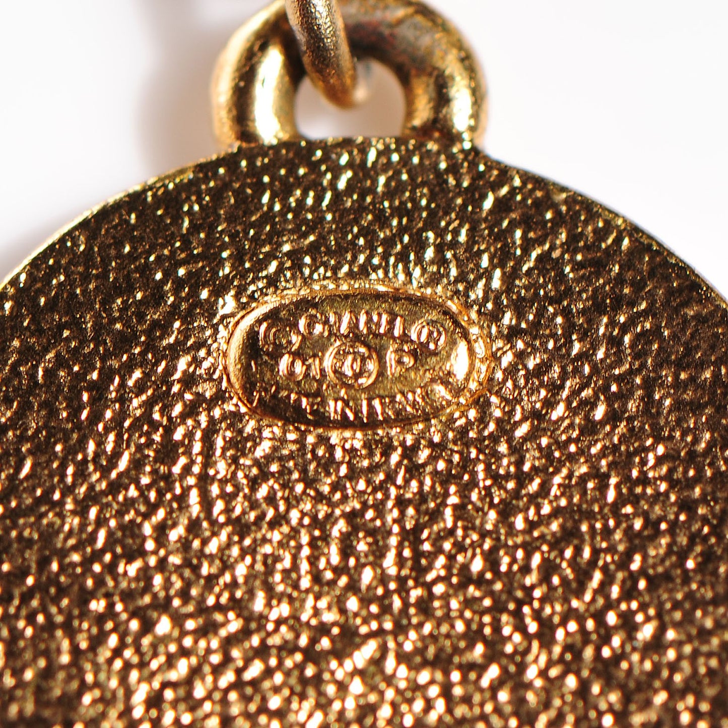 Enamel CC Star Drop Earrings Gold Red