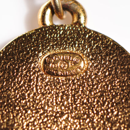 Chanel Enamel CC Star Drop Earrings Gold Red 3 of 3