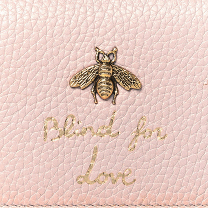 Gucci Cellarius Calfskin Blind for Love Animalier Card Case Perfect Pink 8 of 8