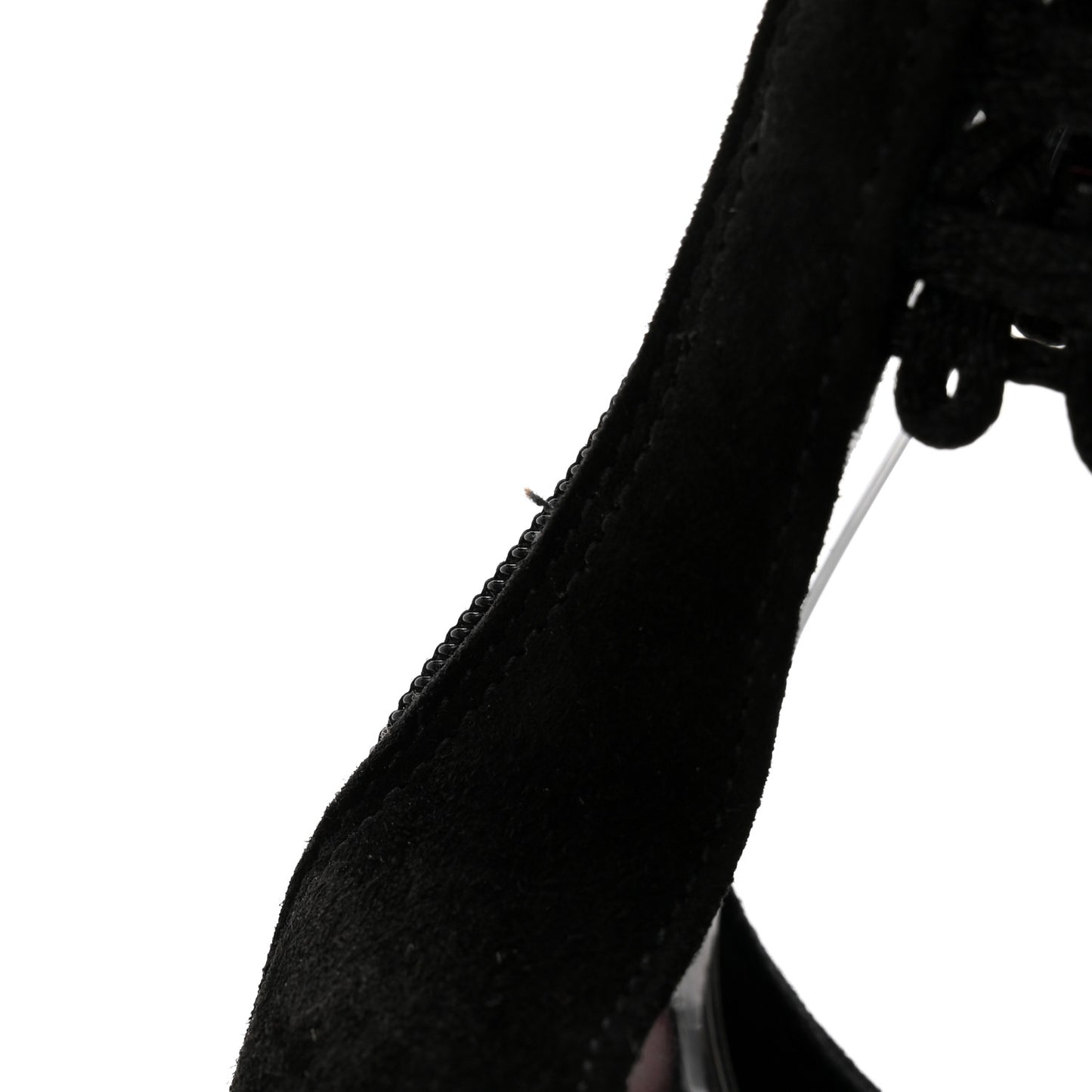 Suede Palma Macrame 100 Sandals 36 Black