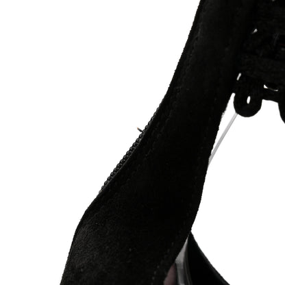Christian Louboutin Suede Palma Macrame 100 Sandals 36 Black 11 of 11