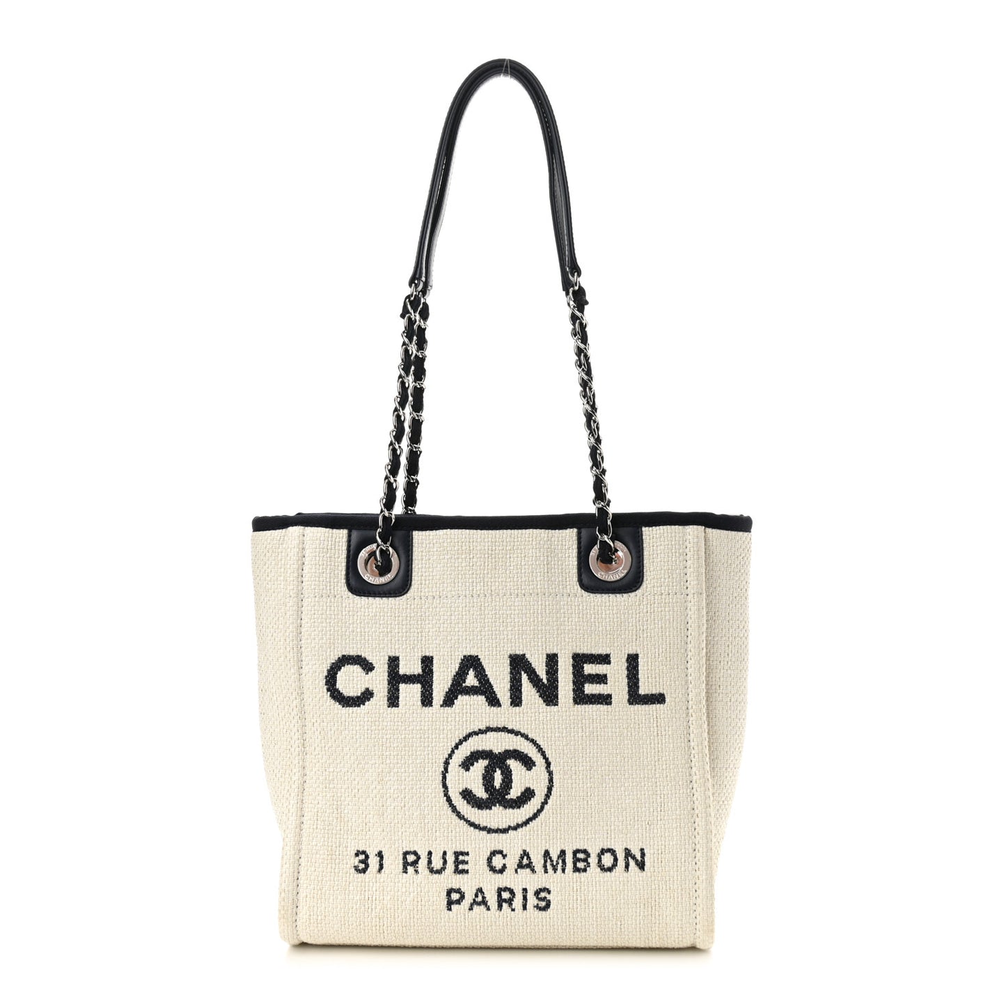 Mixed Fibers Mini Deauville Tote White