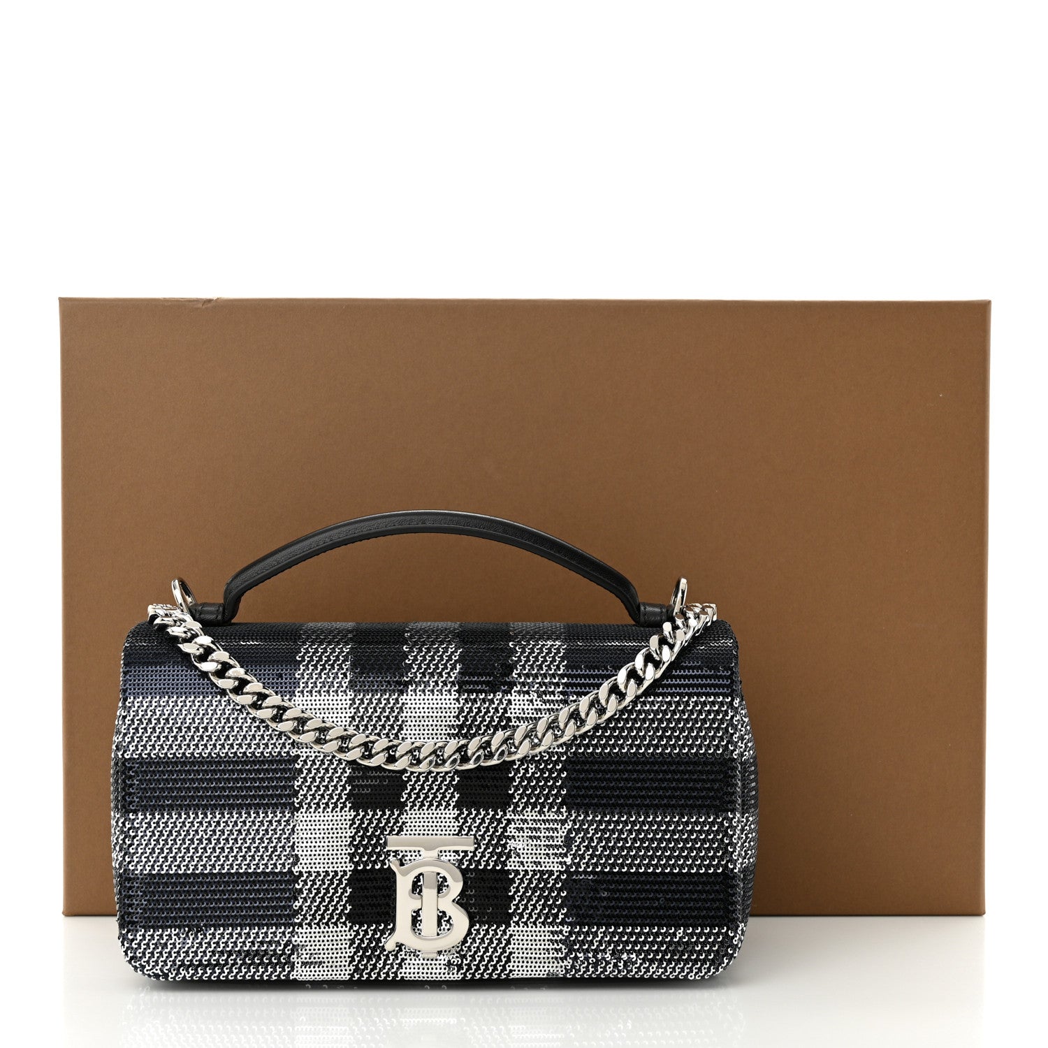 Burberry Sequin Small Lola Bag Dark Charcoal 11 of 11