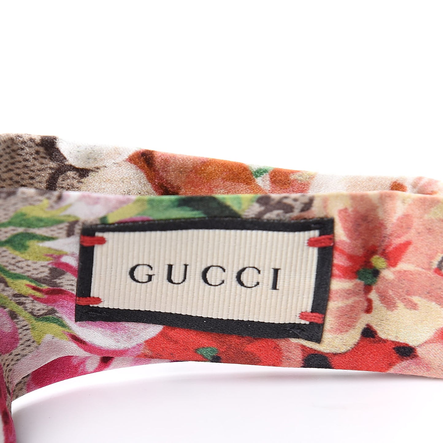 Silk Monogram Blooms Print Headband Antique Rose