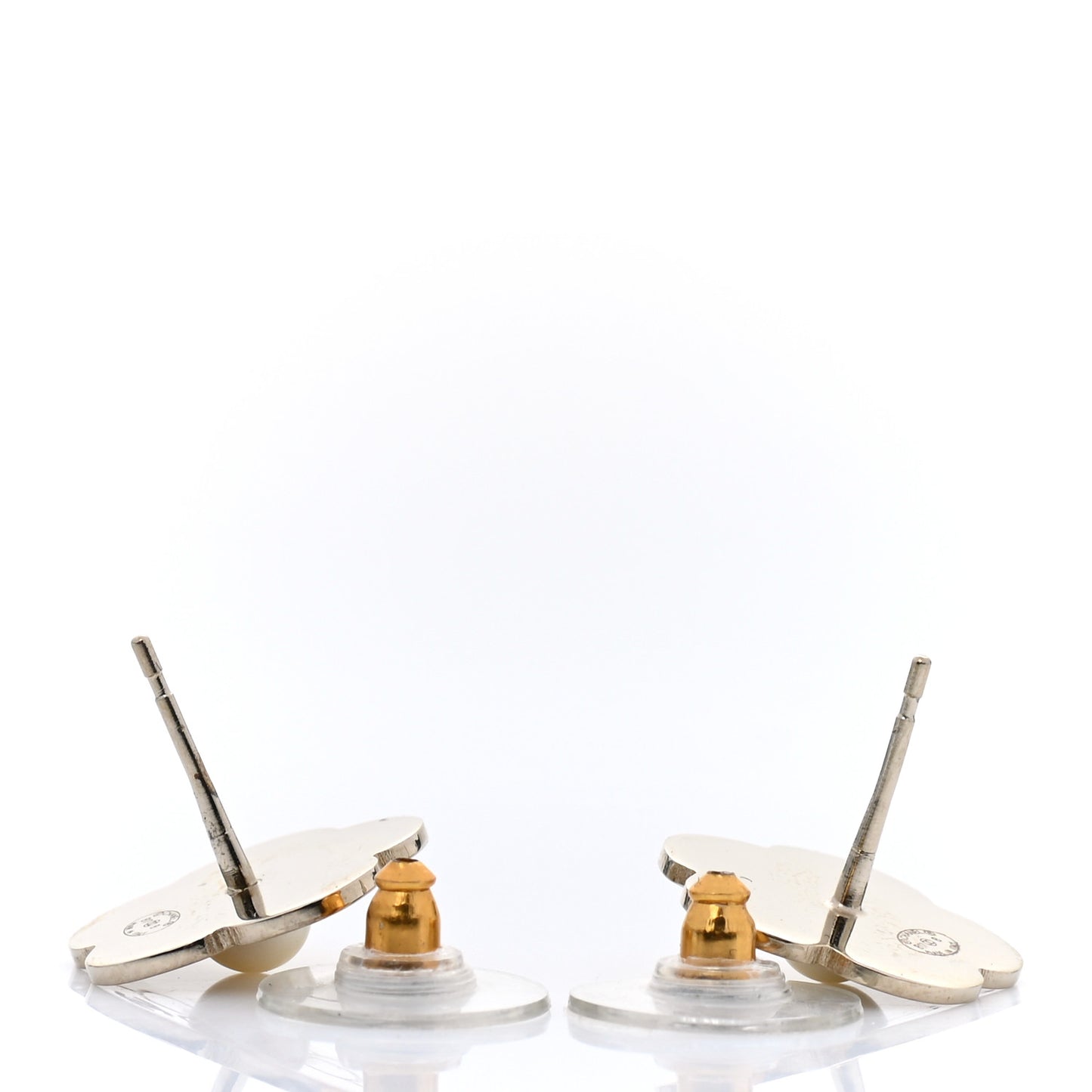 Pearl CC Camellia Earrings Gold