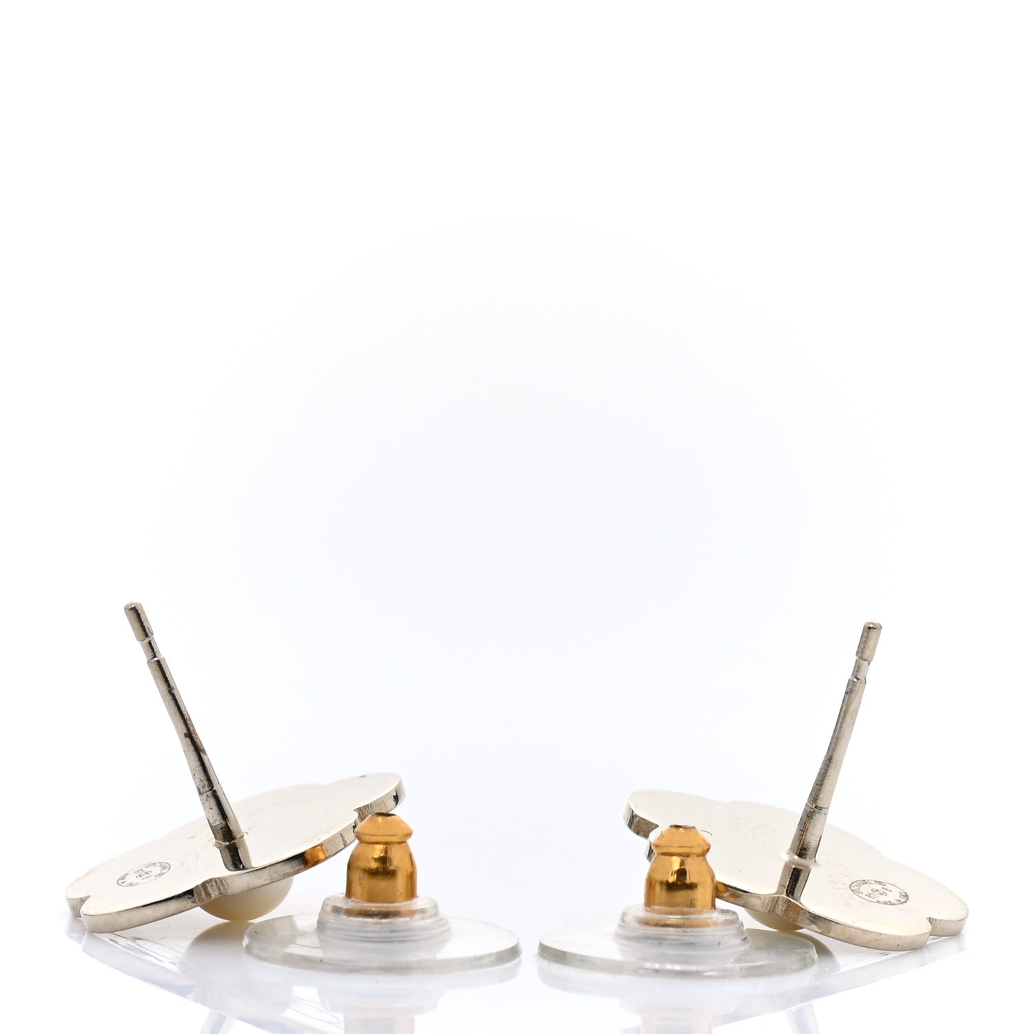 Chanel Pearl CC Camellia Earrings Gold 3 of 4