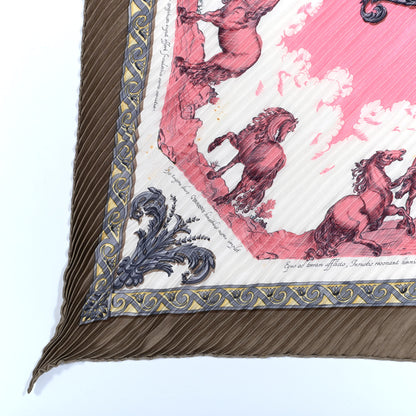 Hermes Silk Courbettes Et Cabrioles Plisse Scarf 90 7 of 7