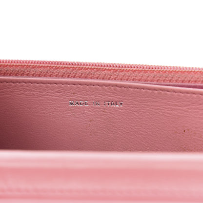 Chanel Lambskin Camellia Embossed Wallet On Chain WOC Pink 9 of 12