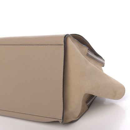 Celine Drummed Calfskin Suede Double Zip Trapeze Sand 10 of 10