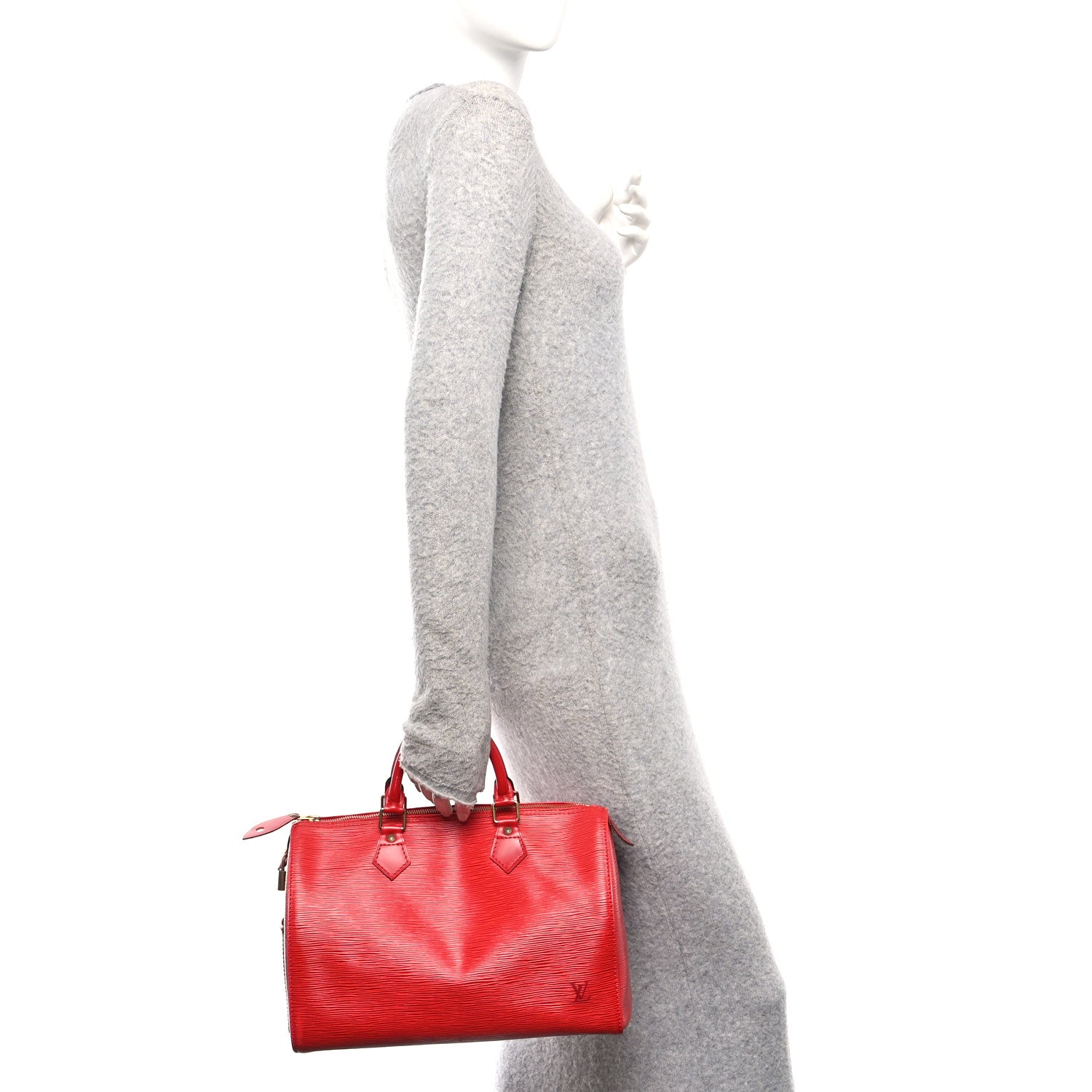Louis Vuitton Epi Speedy 30 Castillan Red 2 of 13