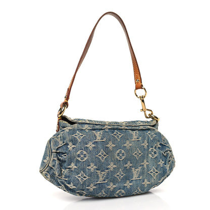 Louis Vuitton Monogram Denim Mini Pleaty Blue 3 of 9