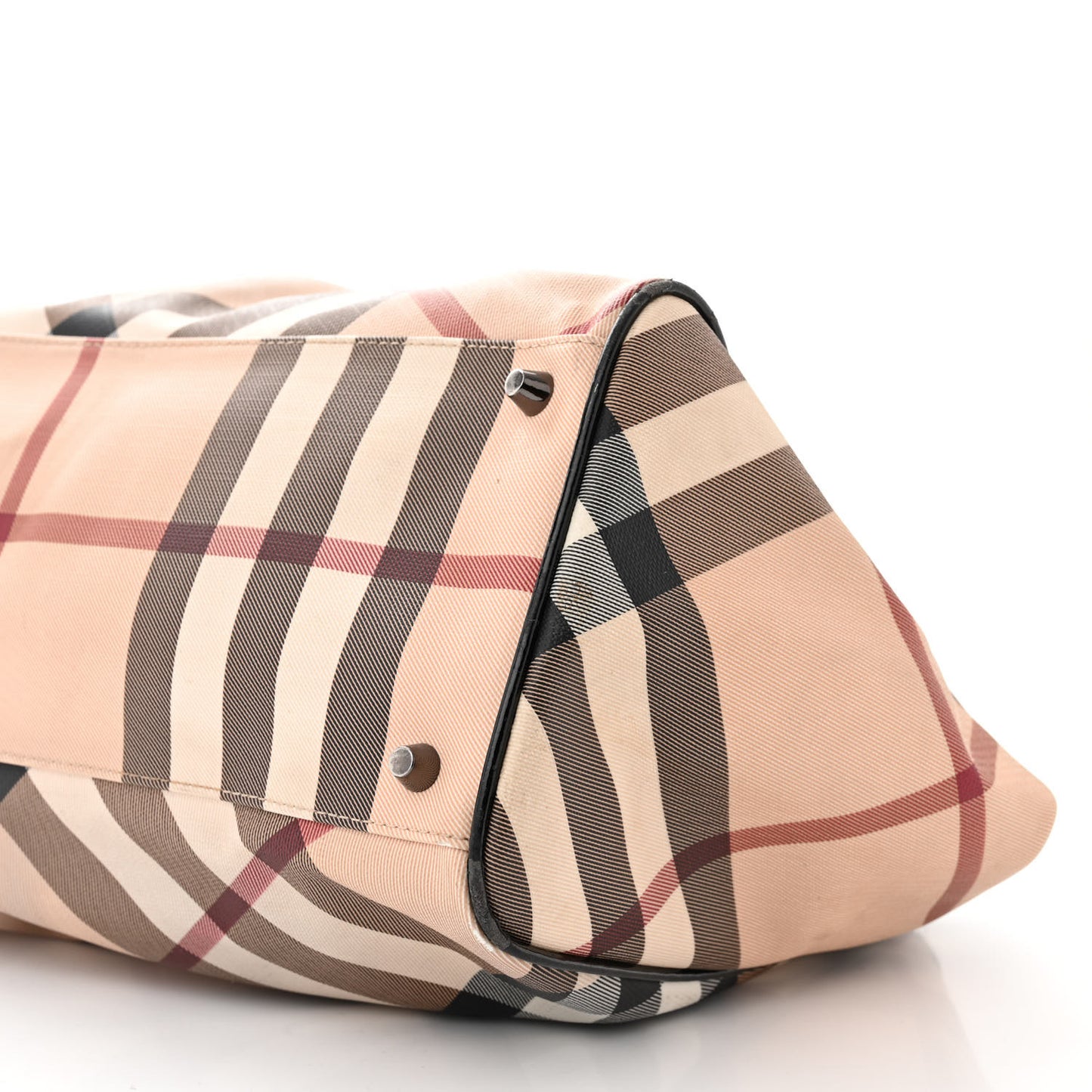 Patent Trim Supernova Check Medium Melbury Tote Black