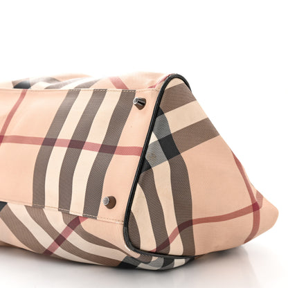 Burberry Patent Trim Supernova Check Medium Melbury Tote Black 11 of 15