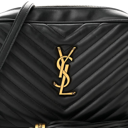 Saint Laurent Calfskin Matelasse Monogram Lou Camera Bag Black 8 of 13
