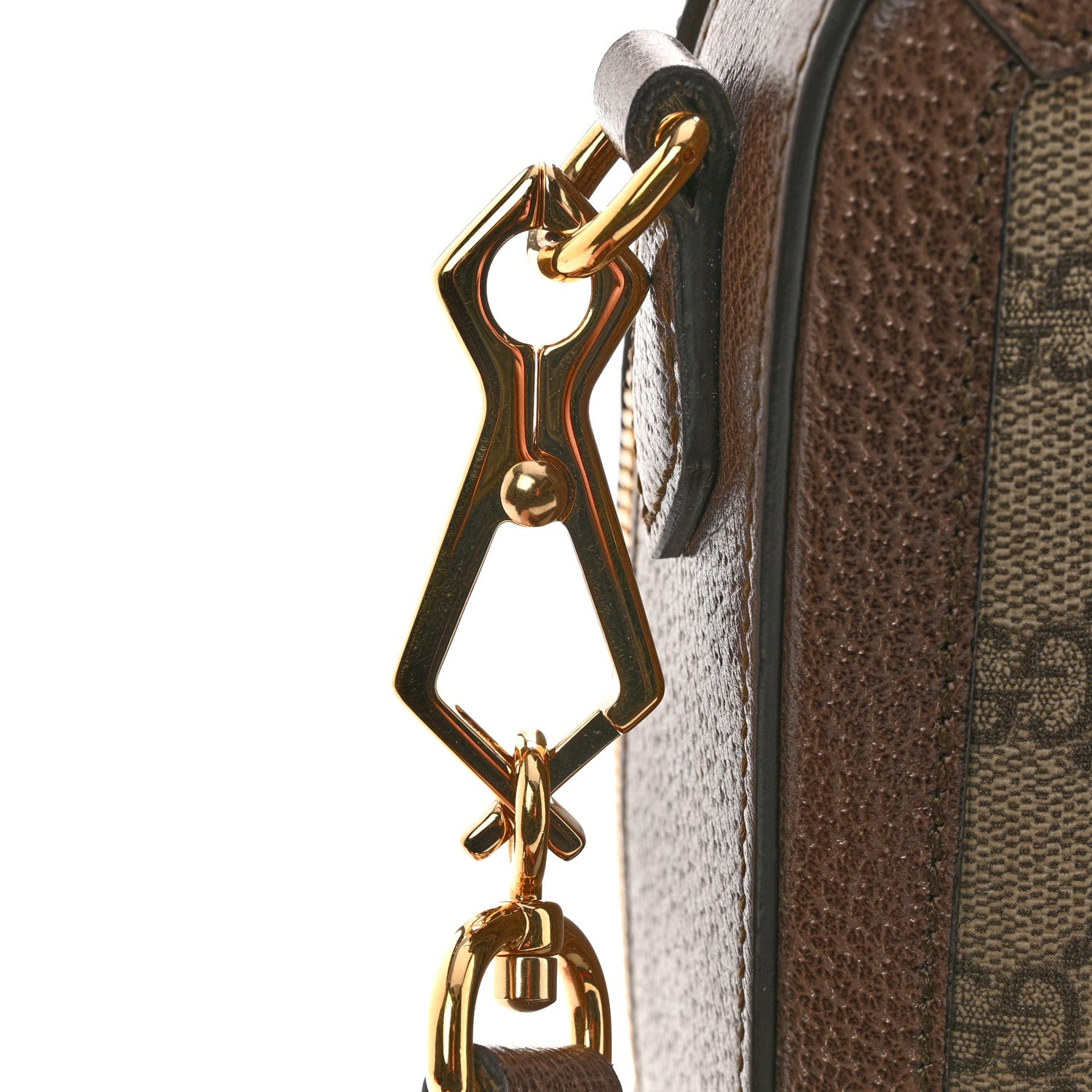 Gucci GG Supreme Monogram Web Small Ophidia Top Handle Shoulder Bag Brown 11 of 13