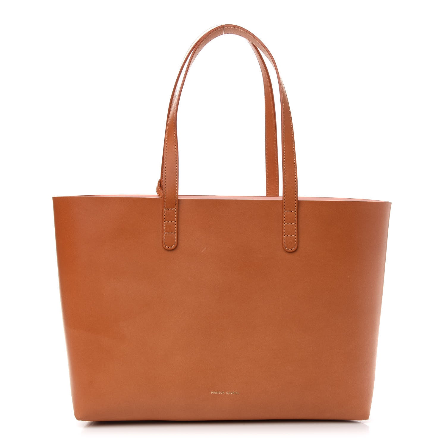 Mansur Gavriel Calfskin Large Shopping Tote Cammello Rosa 3 of 10