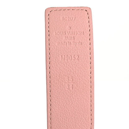 Louis Vuitton Calfskin Monogram 30mm LV Initiales Reversible Belt 85 34 Rose Ballerine 5 of 6