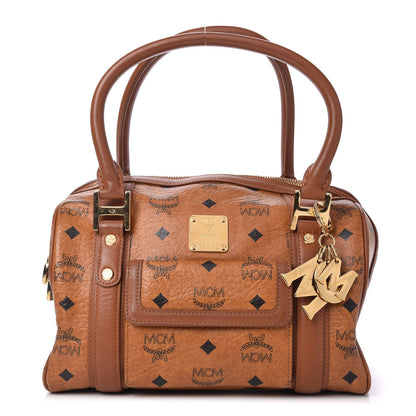 MCM Visetos Satchel Cognac 1 of 11