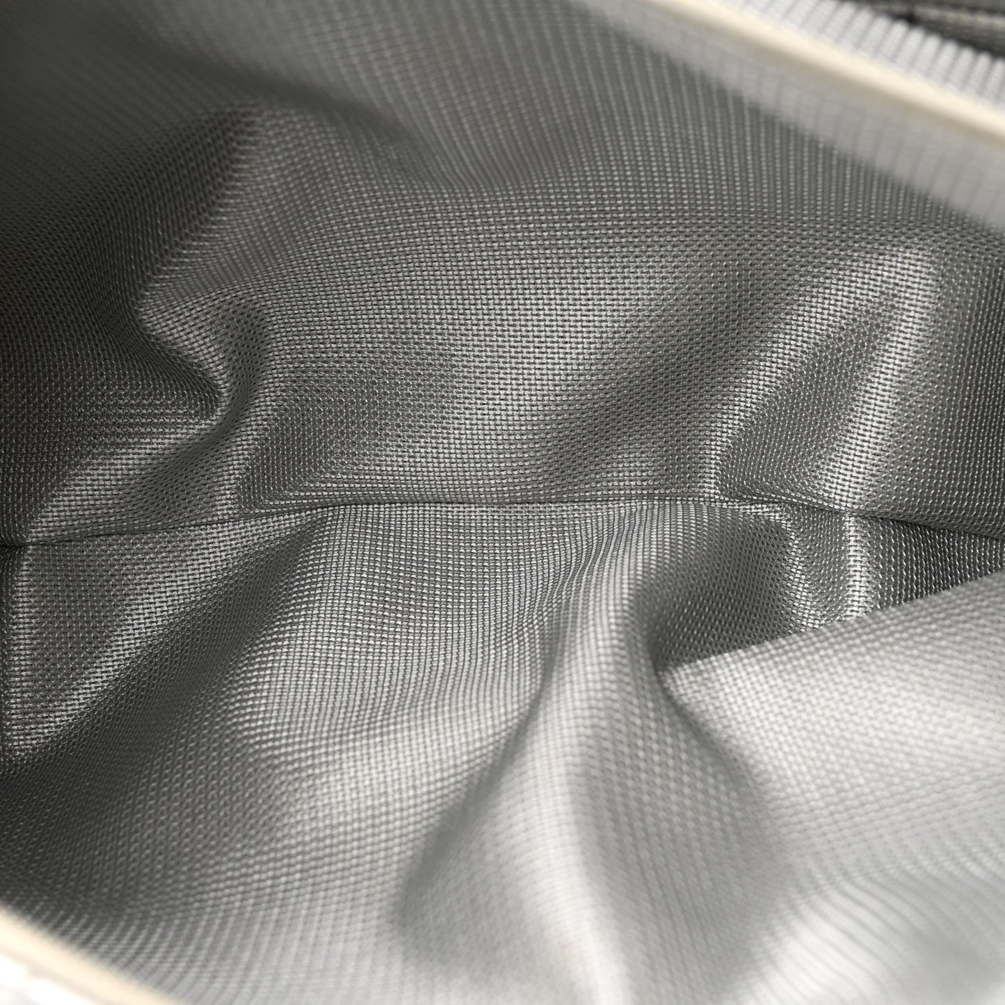 Metallic Calfskin Quilted XXL Travel Flap Bag Silver