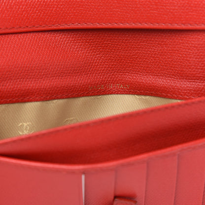 Chanel Grained Calfskin CC Button Long Wallet Red 10 of 15