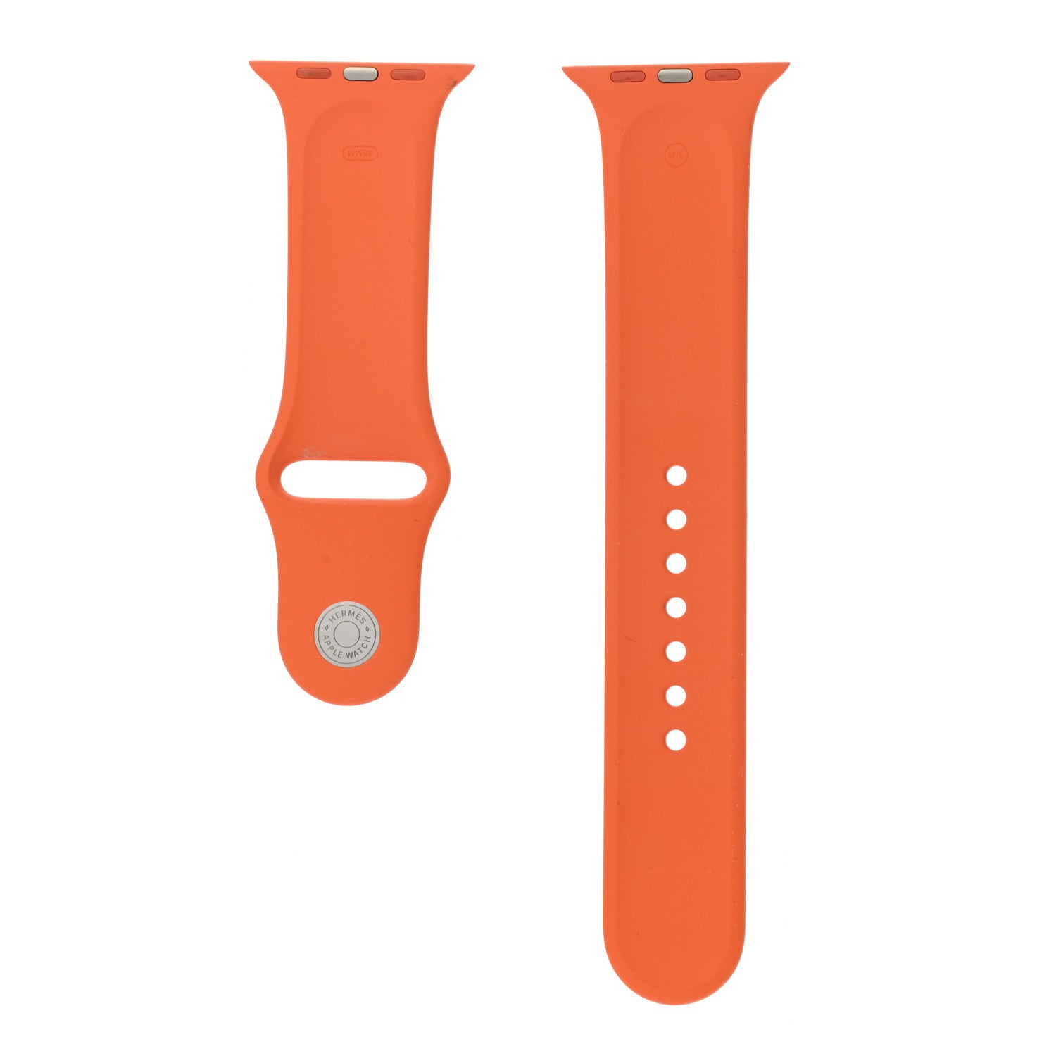 Hermes Silicone 45mm Apple Sports Watch Single Tour Band Orange 1 of 4
