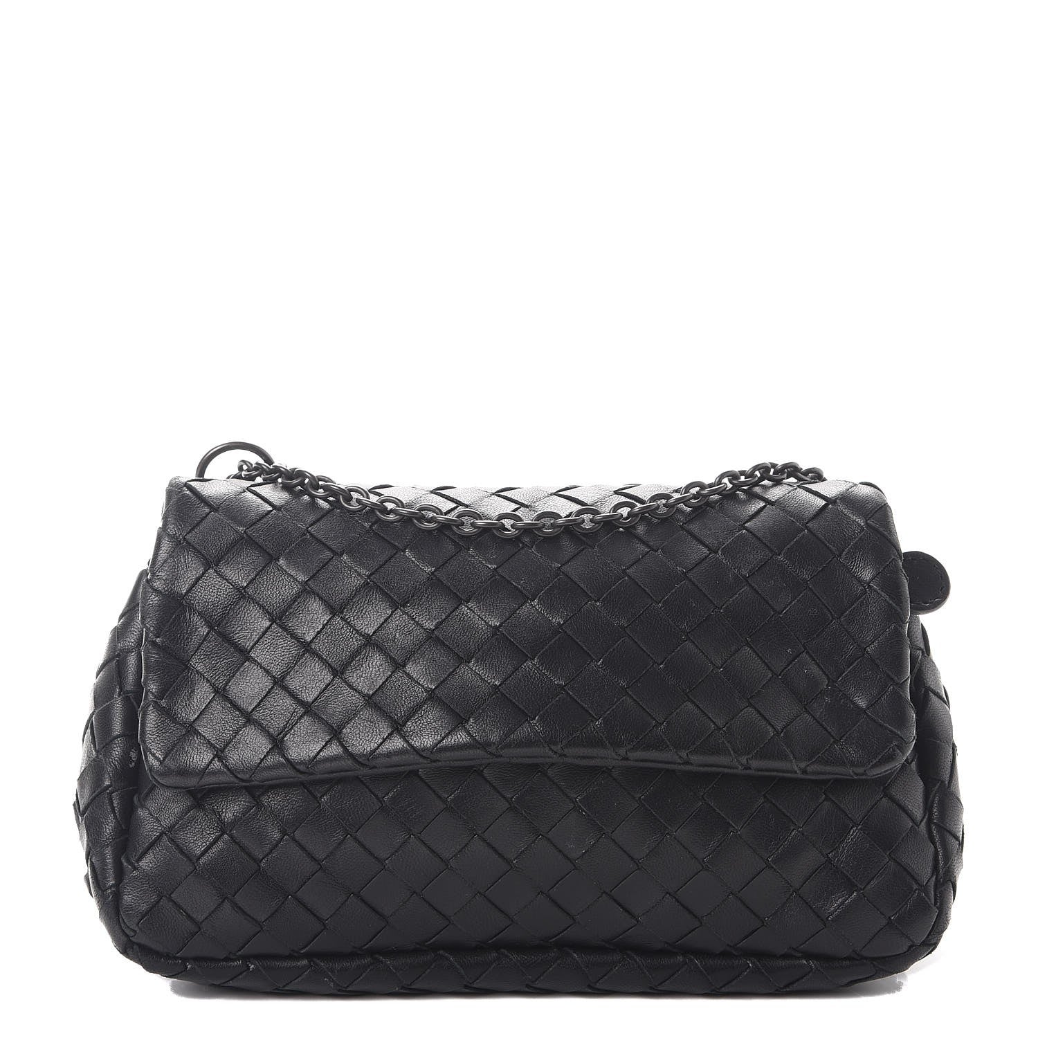 Bottega Veneta Nappa Intrecciato Mini Chain Messenger Black 1 of 11