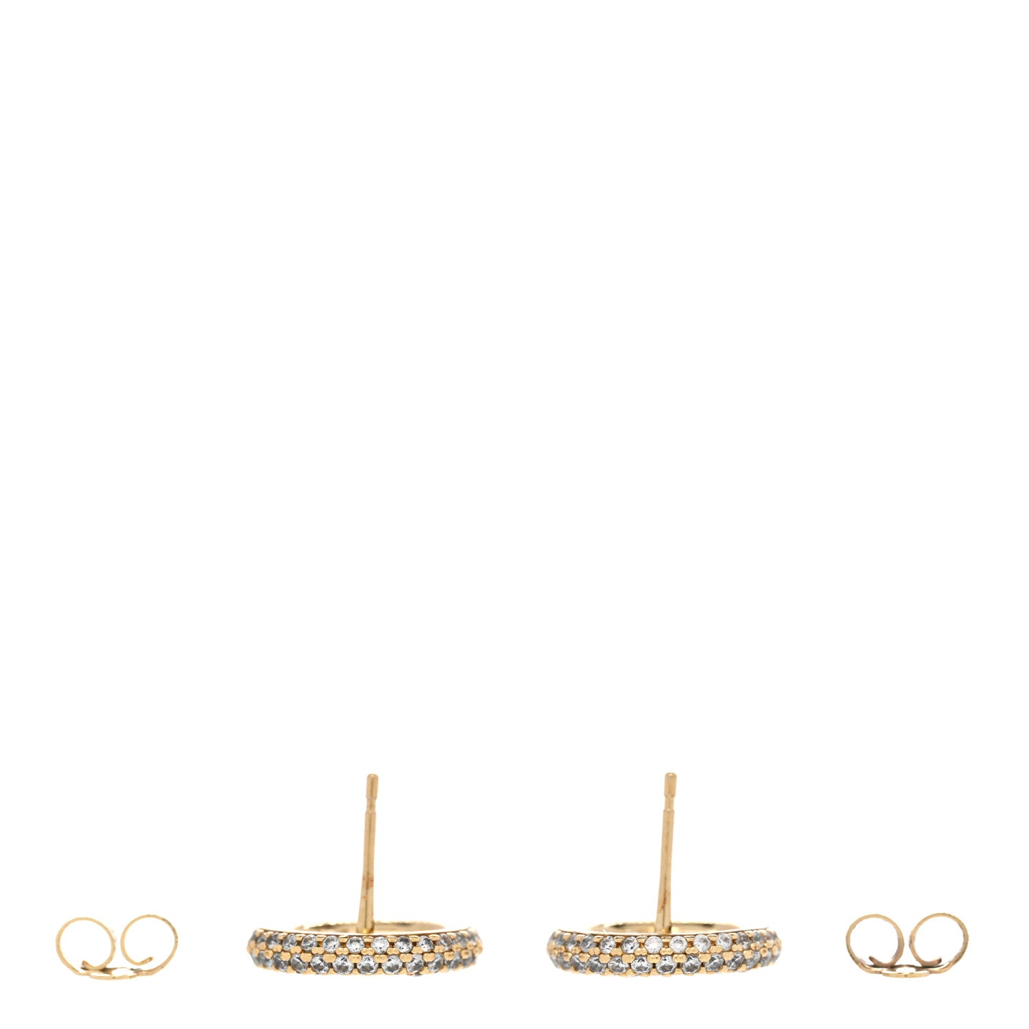 Louis Vuitton Metal Crystal Louise By Night Earrings Gold 3 of 6