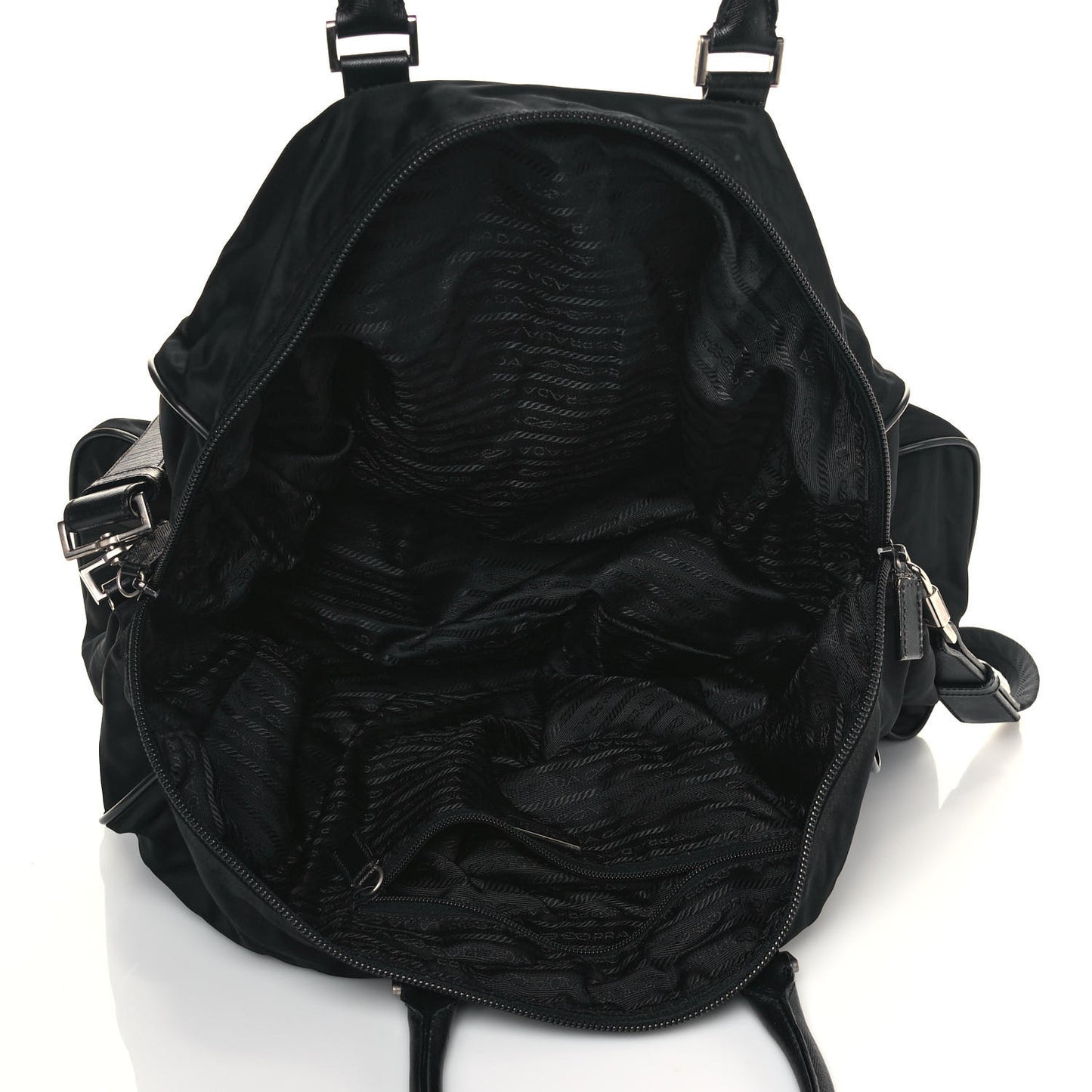 Tessuto Nylon Saffiano Duffle Black