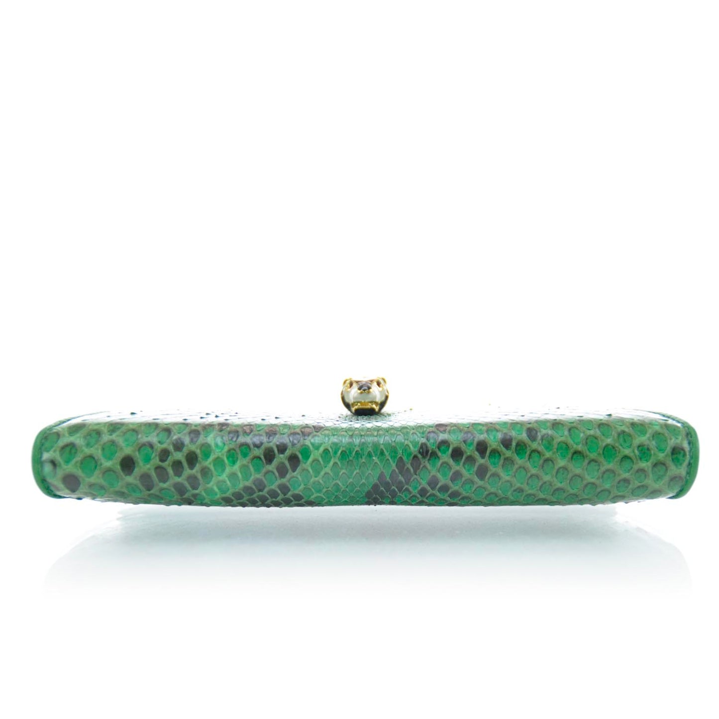 Python Continental Tiger Head Wallet Green