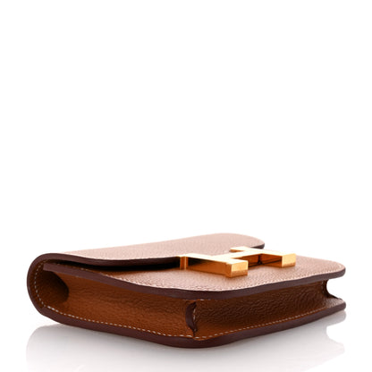 Hermes Evercolor Constance Slim Wallet Gold 4 of 8