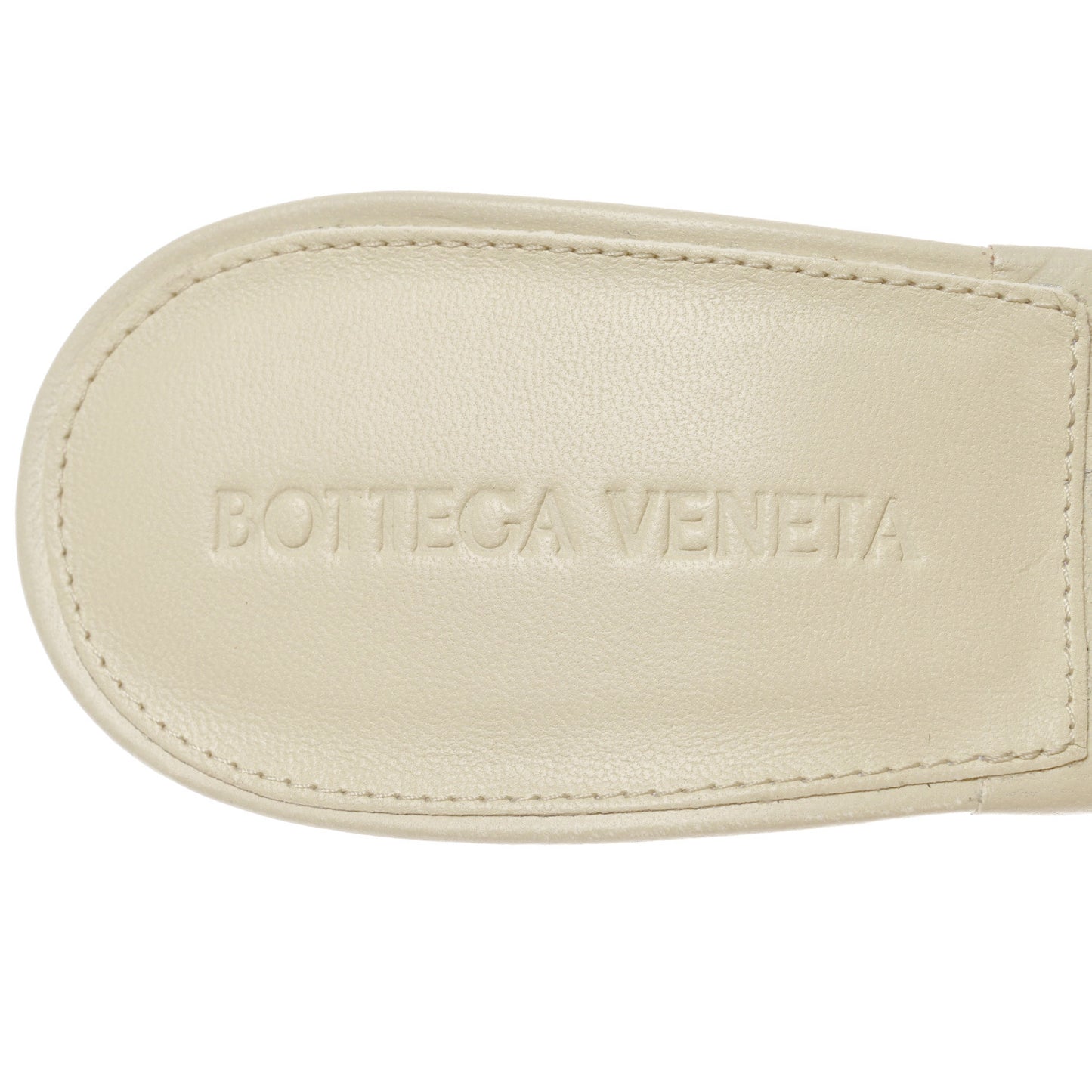 Nappa Quilted Rubber Lido Mule Sandals 37 Sea Salt