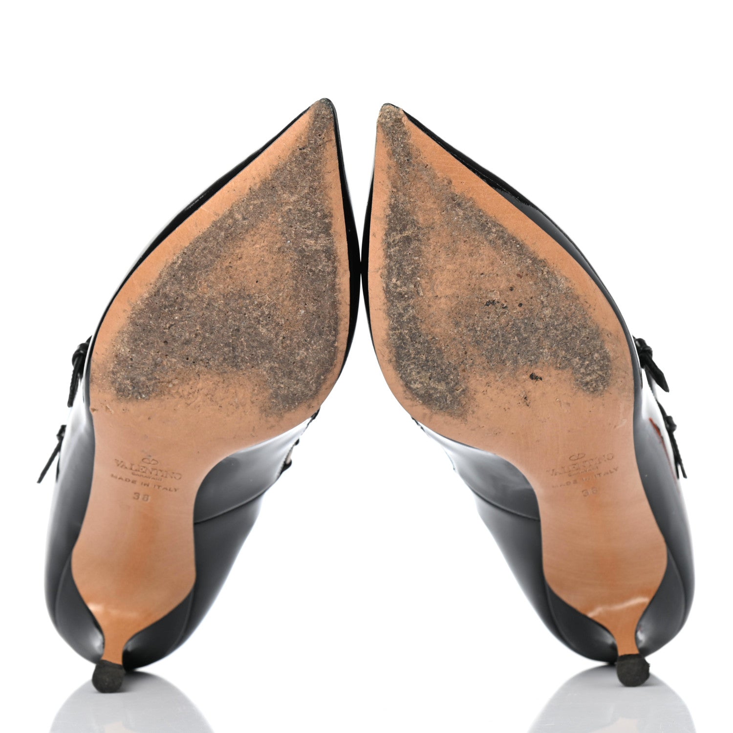 Valentino Garavani Patent Love Latch 50mm Pumps 38 Black Poudre